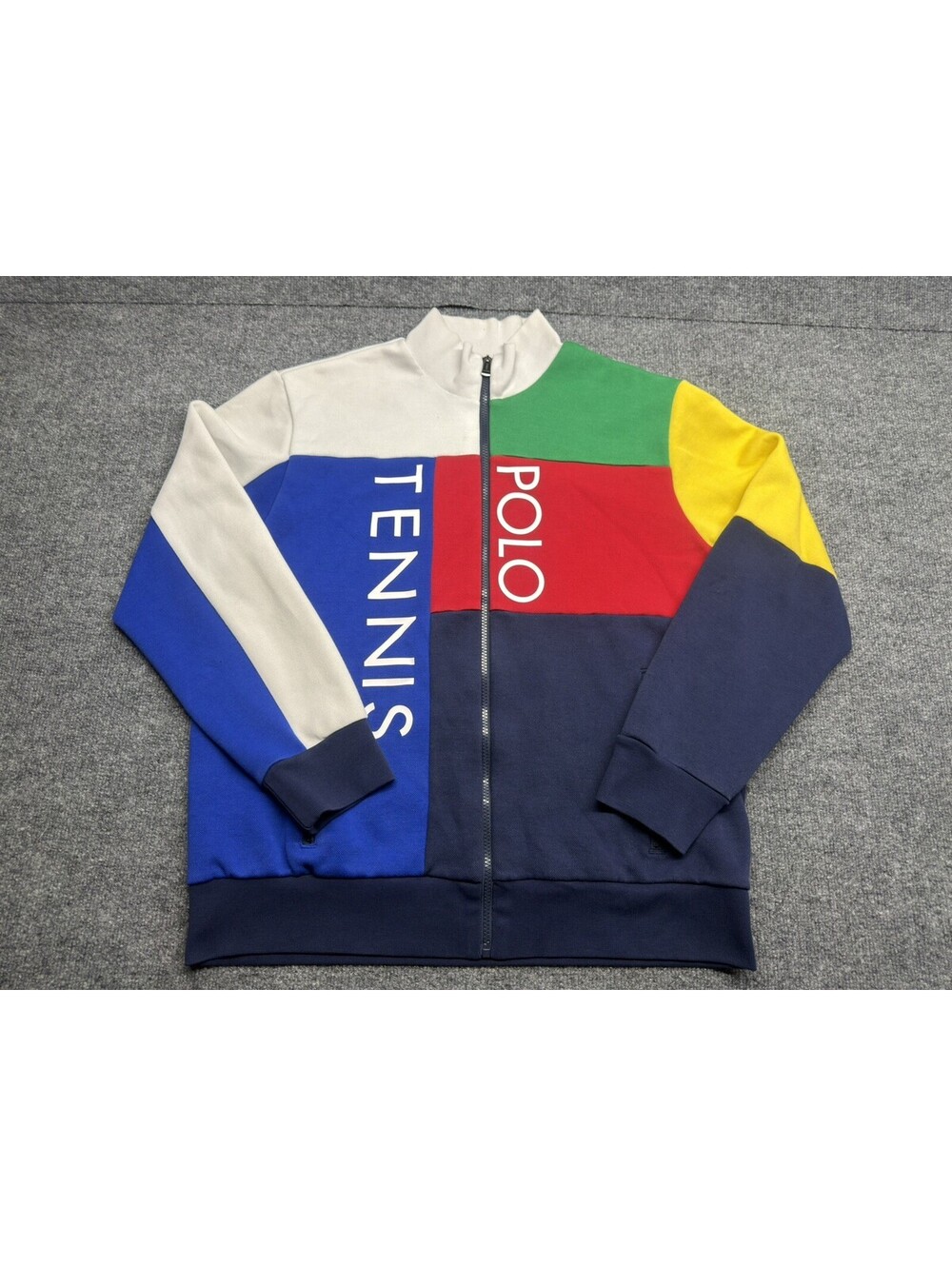 Polo Ralph Lauren Jacket Mens Large Colorblock Tennis 1967 Track Full Zip